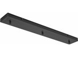 Rosone Rettangolare In Metallo Alice Nero IP20 Per Lampade A Sospensione - Base Da Soffitto Moderna, Attacco Centrale, Facile Installazione