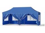 Gazebo 3X6 M – Tenda Pieghevole Per Feste Con 6 Pareti Laterali – Impermeabile E UV50+ – Giardino, Terrazza, Esterni – Blu