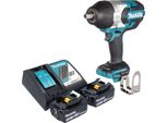 Avvitatore A Impulsi A Batteria Makita Dtw 1004 Rf 18 V 1050 Nm 1/2" Brushless + 2X Batteria Ricaricabile 3,0 Ah + Caricabatterie"