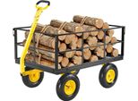 Carrello Da Trasporto A Mano Carrello Da Trasporto A Mano 116,8X76X43Cm - Carrello Da Giardino Per Utensili E Attrezzature - Carrello Multiuso Per Cantiere E Giardino