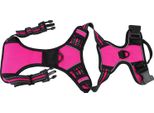 Pettorina Per Cani, Riflettente, Traspirante, Taglia M, Rosa-Rosso, Per Addestramento E Passeggiate