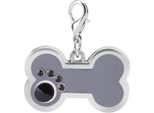 Lega Pet Id Tag Cani Gatti Ciondolo Di Identificazione Del Nome Dell'animale Domestico Forma Di Osso (Grigio)