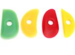 4 Pezzi Di Guide Morbide In Silicone, Strumenti Per Ceramica E Argilla, Per Modellare E Lisciare, Giallo, Rosa, Arancione, Verde