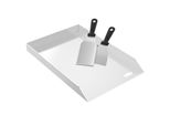 Yuenfong Piastra Per Grigliare In Acciaio Inox Bbq Plancha Universale Per Barbecue A Carbonella E A Gas Piastra Per Grigliare Per Una Distribuzione Uniforme Del Calore Vassoio Per Grigliare Con Spatola Inclusa (30X45Cm)