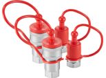 Succebuy Attacchi Idraulici Conici Da 1/2", Attacchi Rapidi Idraulici Per Minipale Da 1/2"" Npt Con 4 Tappi Antipolvere (ISO5675)"