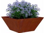 Vidaxl Fioriera Da Giardino 5 Pezzi Rusty 35 X 35 X 15 Cm Acciaio Resistente Alle Intemperie