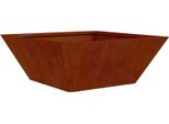 Vidaxl Fioriera Da Giardino Rusty 40 X 40 X 15 Cm Acciaio Resistente Alle Intemperie