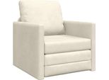 Vidaxl Divano Letto 60 Cm Velluto Color Crema