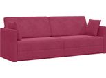 Vidaxl Divano Letto Da Terra 200 Cm Velluto Rosso Vino