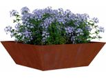 Vidaxl Fioriera Da Giardino Rusty 50 X 50 X 15 Cm Acciaio Resistente Alle Intemperie