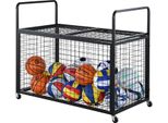 Carrello Portapalloni Carrello Scorrevole 1150 X 610 X 912 Mm Palloni Sportivi, Gabbia Per Palloni Da Basket Con Serratura Gabbia Per Palloni, Attrezzature Sportive Per Interni Ed Esterni, Carrello Scorrevole In Acciaio Per Garage