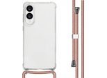 Imoshion Custodia Protettiva Samsung Galaxy S25 Edge Con Fascia Posteriore Con Catena Custodia Per Cellulare Per Samsung Galaxy S25 Edge - Rosegold