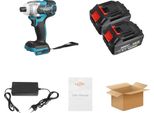 Avvitatore A Batteria, Coppia 520Nm, Motore Brushless, 2 Batterie