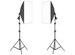 Kit Di Illuminazione Softbox Per La Fotografia, Softbox 50X70Cm, Stativi Luminosi 2M, Senza Lampadine E Senza Borsa