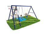 Lvhom Set Di Altalene 6 In 1, Struttura Per Altalena Con Struttura Per Arrampicata E Canestro Da Basket, Struttura Per Altalena Doppia, Altalena Da Giardino Con Struttura In Metallo