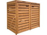 Axi Lex Copribidone Spazzatura In Legno Marrone - Copri Bidone Spazzatura 2 Contenitore - Max. 240L - Copribidone Spazzatura Esterno Con Eccellente Ventilazione