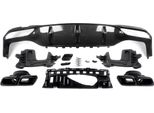 Diffusore Paraurti Posteriore – Stile Amg E63 – Look Carbonio – Per Mercedes-Benz W213 Classe E (2016-2020)