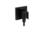 Hansgrohe Wandanschluss Fixfit E Eckig, Mit Brausehalter, Matt-Schwarz (26889670)