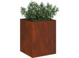 Vidaxl Vaso Da Giardino In Acciaio Resistente Alle Intemperie 32 X 32 X 40 Cm