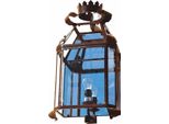 Casa Padrino Applique Da Esterno Barocco Ruggine H. 70 Cm - Illuminazione Barocca Da Esterno