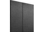 Succebuy Pannelli A Pioli In Metallo, 81,3 X 40,6 Cm, Confezione Da 2, Organizer Da Parete In Acciaio Per Riporre Gli Attrezzi In Garage, Banco Da Lavoro, Ufficio, Stanza Dei Mestieri, Cucina, Nero