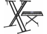 Supporto Regolabile Per Tastiera A X – Supporto Universale Per Pianoforte – Sedia Pieghevole Inclusa – Supporto Portatile Per Tastiera