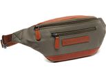 The Chesterfield Brand Marsupio Velta Leather Waist Pack Steel Green Oliva