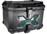 Bauletto Per Moto, In Alluminio Resistente, Ampio Spazio Di Stivaggio Da 80L, Nero-55L X
