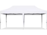 Tenda Da Festa Con Pareti Laterali – 300X600 Cm – Pieghevole – Bianca – Easy Up – Gazebo – Impermeabile E Resistente Alle Intemperie – Regolabile In Altezza