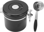 Caffè In Grani Conservazione In Acciaio Inox Contenitore Ermetico Caffè Con 30Ml Cucchiaio Data Tracking Coffee Canister Per Store 1.2L Nero