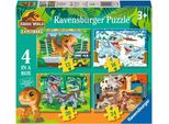 Ravensburger Legpuzzel Esploratori Del Mondo Giurassico - 4 Puzzle