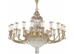 Casa Padrino Lampadario In Cristallo Barocco Ottone Con Patina Ø 190 X H. 180 Cm