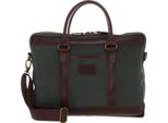 Buckle & Seam Cartella Laptop Bag Con Scomparto Per Laptop Collector Business Briefcase Green / Blu Verde Scuro