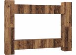 Vidaxl Mobile Tv 10 Pezzi Legno Riciclato 30,5 X 30 X 90 Cm Materiale Ligneo