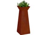 Vidaxl Fioriera A Colonna Argento 40 X 40 X 100 Cm