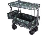 Carrello Da Giardino Pieghevole Xl – 262 L – Carrello Da Esterno – Con Manico Di Spinta – Telo Rimovibile – 115 Kg – All-Terrain – Camouflage