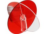 Vaso Di Fiori Geometrico Acrilico Dettaglio Fine Facile Da Pulire Vaso Minimalista Geometrico Acrilico Per Tavolo Soggiorno Disco Trasparente Rosso 15X13X2Cm