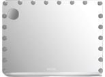 Specchio Cosmetico Con Illuminazione – Da Tavolo O Da Parete – 20 Lampadine Led Dimmerabili – 3 Colori Della Luce – Quadrato – Bianco – 80×60 Cm