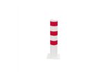 Schake Absperrpfosten Typ 40273B, Ortsfest, Ø 273Mm, GesamtläNge:1500Mm, Weiß / Rot)