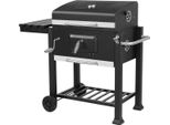 Barbecue A Carbonella Su Ruote – Per 5-10 Persone – Carrello Barbecue Xxl – Con Coperchio, 3 Griglie E Piastra Per Carbone Regolabile – Per Giardino E Campeggio