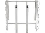 Scaffale Sotto L'armadio Scaffale Sotto L'armadio In Acciaio Inox Con Ganci Multipli Per Taglieri, Tazze, Asciugamani Di Carta E Utensili Da Cucina Argento