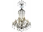Casa Padrino Lampadario Barocco In Cristallo Oro Ø 120 X H. 160 Cm - Luci Barocche