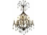 Casa Padrino Lampadario Barocco In Cristallo Oro Ø 95 X H. 135 Cm - Luci Barocche