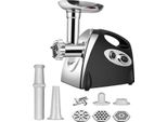 Tritacarne, Alta Capacità, Struttura In Acciaio Inox, Nero, 220V