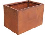 Fioriera In Acciaio Corten 60 X 40 X 40 Cm - Fioriera