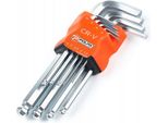 Set Di Chiavi A Esagono Con Estremità Sferica, 9 Pezzi, 1,5-10 Mm, Estese, Crv, Polax