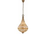 Casa Padrino Lampadario Barocco In Cristallo Oro Ø 42 X H. 80 Cm - Luci Barocche