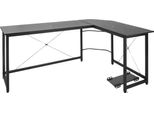 Scrivania Angolare A Forma Di L – 167 Cm – Nero – Home Office, Gaming E Ufficio