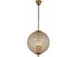 Casa Padrino Lampadario Barocco In Cristallo Oro Ø 40 X H. 50 Cm - Luci Barocche