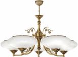 Casa Padrino Lampadario Barocco Ottone Con Patina / Bianco Ø 72 X H. 70 Cm